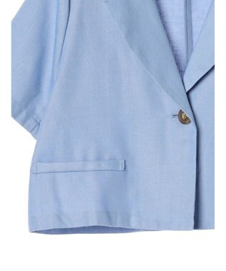 earth music&ecology リサイクルポリエステルブレンドショートシャツ Sax