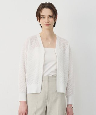 ICB L シアージャカード ニットブルゾン