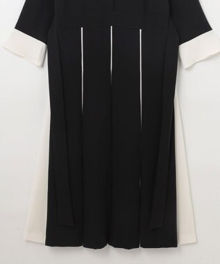 GRACE CONTINENTAL バイカラーラインドレス ブラック