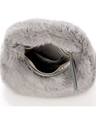 UNBILLION カシュカシュ cachecache / フェイクファー2wayハンドルミニバッグ GY