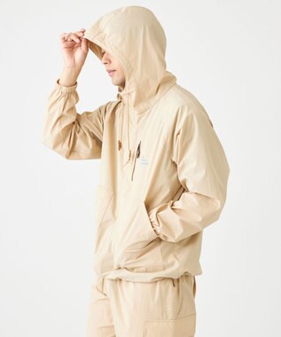 SHARE PARK MENS 【撥水・UVカット・ストレッチ・軽量 】パッカブルマウンテンパーカー（Lサイズ） ベージュ系