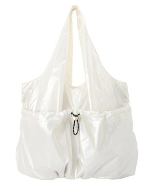 Green Parks ａｎｄｍｉｋｋａ　ドロストバルーンメタリックトート White
