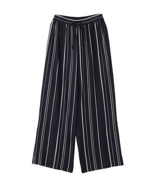 YECCA VECCA アートプリントスリットワイドパンツ Stripe