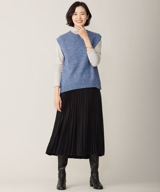 J.PRESS LADIES ウールジャージー  タートルネック カットソー ベージュ系