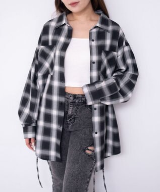 WEGO 2WAYオフショルシャツ ブラック