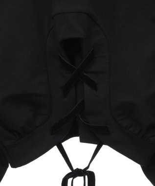 Green Parks ａ．バックレースアップスウェット Black