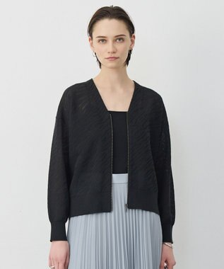 ICB L シアージャカード ニットブルゾン