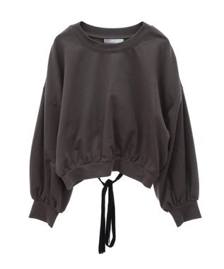 Green Parks ａ．バックレースアップスウェット Charcoal Gray