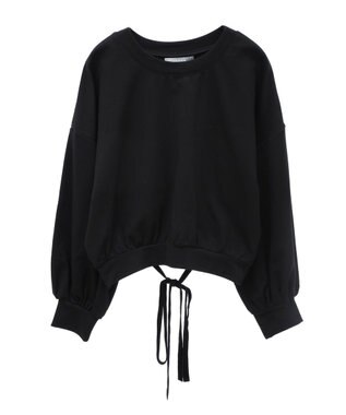 Green Parks ａ．バックレースアップスウェット Black