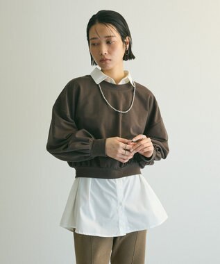 Green Parks ａ．バックレースアップスウェット Charcoal Gray