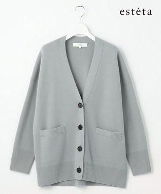 23区 【エステータ】エアリースパンウール カーディガン ミントグリーン系
