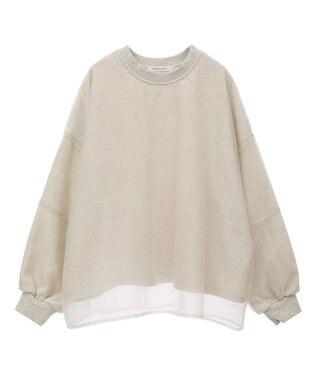 AMERICAN HOLIC オーガンジーレイヤードスウェット Ivory