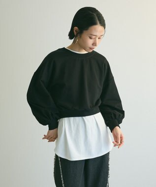 Green Parks ａ．バックレースアップスウェット Black