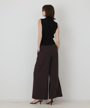 GRACE CONTINENTAL ビジューリブニットトップ ブラック