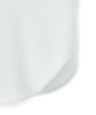 ICB L 【人気のため新色追加・接触冷感・UVケア・速乾・洗える】BackSatinAmunzen 5分袖バンドカラーブラウス アッシュブルー系