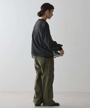 AMERICAN HOLIC オーガンジーレイヤードスウェット Charcoal Gray