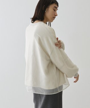 AMERICAN HOLIC オーガンジーレイヤードスウェット Ivory