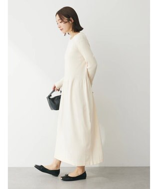 Green Parks ・Ｐｅｔｉｔ　Ｆｌｅｕｒ　フレアニットワンピース Ivory