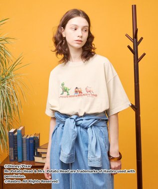 AMERICAN HOLIC 【TOY STORY】ヴィンテージ加工グラフィックTシャツ Beige
