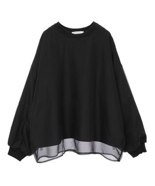 AMERICAN HOLIC オーガンジーレイヤードスウェット Charcoal Gray