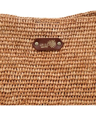 IBIZA ラフィア　ショルダーバッグ 青緑