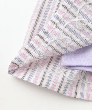 ANY KIDS キャミソール ドッキングTシャツ ラベンダーストライプ