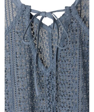 earth music&ecology レースキャミワンピース Blue