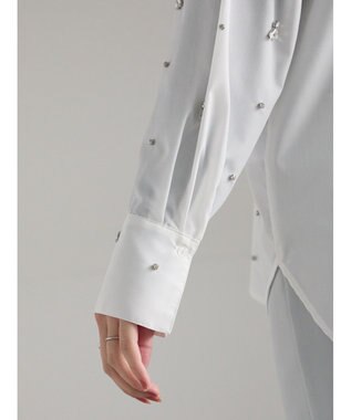 Te chichi ビジューデザインシャツ《2025winter catalog item》 オフホワイト