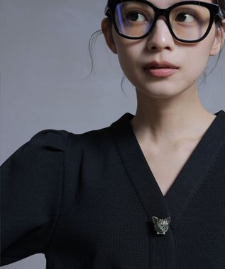 組曲 S 【組曲×setsuko sagittaire】kinakoスポンディッシュ ニットジャケット ブラック系