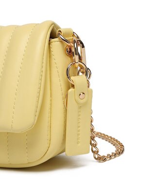 style code 【MERCURYDUO/マーキュリーデュオ】ストライプキルティング　フラップショルダーバッグ イエロー