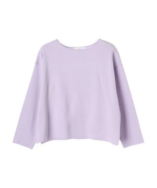 Green Parks 洗える　ボートネックニットプルオーバー Lavender