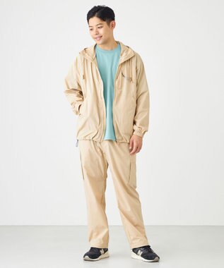 SHARE PARK MENS 【撥水・UVカット・ストレッチ・軽量 】パッカブルマウンテンパーカー（Lサイズ） ベージュ系