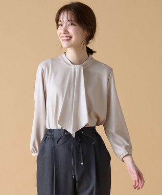  【洗濯機可能】プリントブラウス