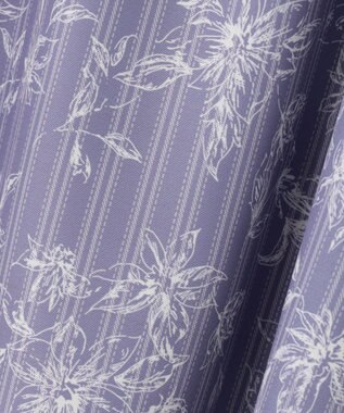 ANY SIS 【洗える】ラインフラワーストライプ スカート ライトブルー系