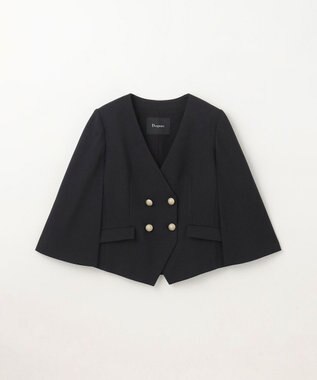 GRACE CONTINENTAL ケープスリーブジャケット ブラック