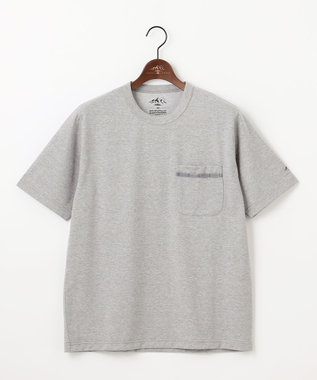 JOSEPH ABBOUD MOUNTAIN 【MADE IN JAPAN/吸水速乾/男女兼用】プレーティング天竺アウトドア Tシャツ ライトグレー系