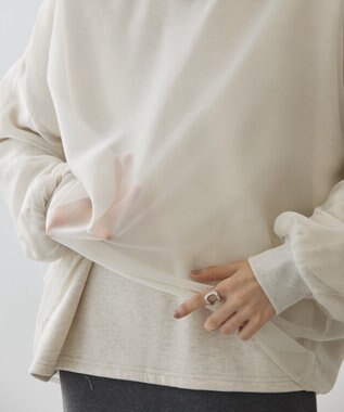 AMERICAN HOLIC オーガンジーレイヤードスウェット Ivory