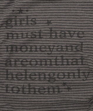 WEGO チョーカー付きボーダーロゴトップ グレー