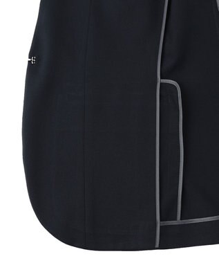 ICB 【洗える】 37.5TRストレッチ ノーカラージャケット ネイビー系