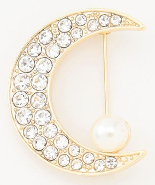 組曲 【好評につき追加販売】ビジュームーンブローチ ゴールド系