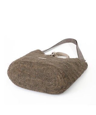 IBIZA ラフィア　2WAYバッグ（草木染め） グレー