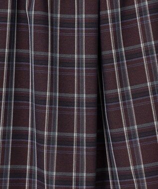 J.PRESS LADIES L TW ストライプ＆チェック カットソー ワイン系3