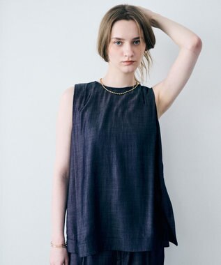 uncrave リヨセルデニム ノースリーブブラウス
