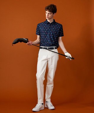 23区GOLF 【MEN】レーシングカープリント 半袖ポロシャツ ネイビー系5