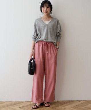 AMERICAN HOLIC 【接触冷感】ベイカーリラックスパンツ Pink