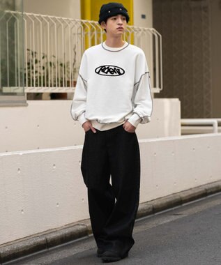 WEGO 【SMLサイズ展開】エクストラバギーデニムパンツ デニムブラック