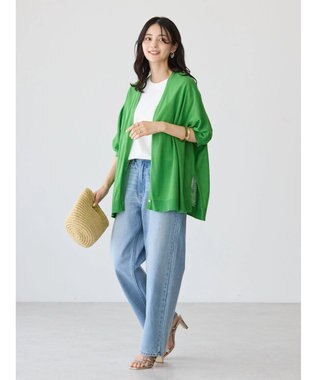 AMERICAN HOLIC ＵＶカットポンチョニットカーディガン Green