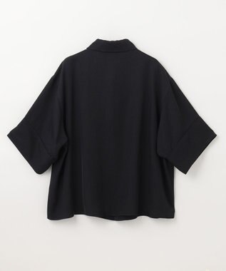 NAVE 【ReNAVE　洗える】アセテートギャバシャツ ブラック