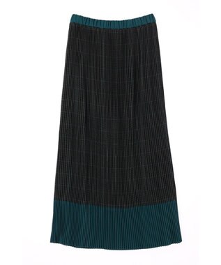 CRAFT STANDARD BOUTIQUE 配色チェックプリーツスカート Check Black