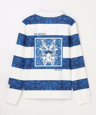 PW CIRCULUS 【吸水速乾 /  UV遮蔽率99.8% UVカット / ストレッチ】【WOMEN】ラガーシャツ ゴルフウェア レディース ネイビー系1